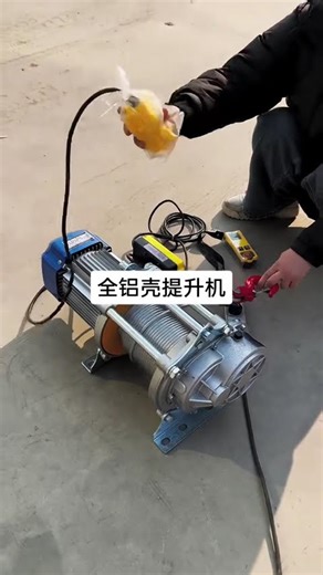 Household multi-functional small hoist, remote control for lifting and lowering. #hoisting