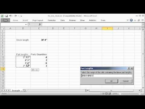Cut Optimizer for Excel