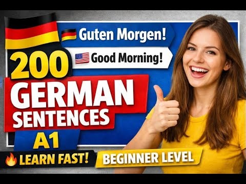200 Must-Learn German Sentences (A1) 😴 | Daily for 30 Days #1millionviews