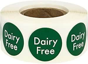 Dairy Free Food Rotation Labels 0.75 Inch Round Circle Dots 500 Adhesive Stickers