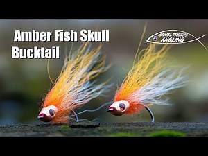 Amber Fish Skull Bucktail - fly tying