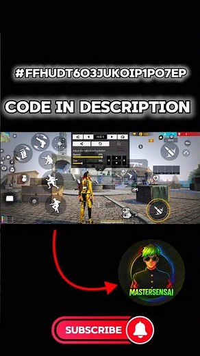 Free Fire 4-Finger Custom HUD Code | Copy & Use