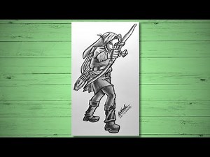 How To Draw Link | Graphite Pencil ✍️ Drawing Sketch Timelapse | Easy Tutorial For Beginners