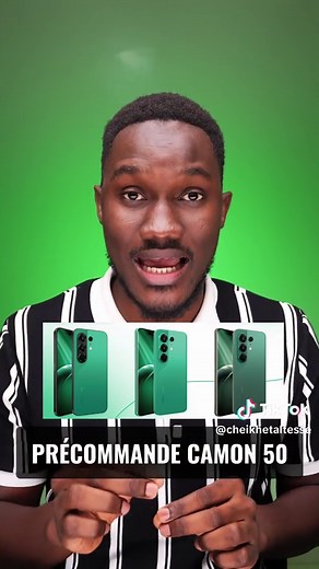 🔥 La précommande de la nouvelle série CAMON 50 est officiellement ouverte ! Soyez parmi les premiers à l’avoir. Précommandez dès maintenant avec un dépôt de seulement 5 000 F et bénéficiez de 10 000 F de réduction à l’achat. 🎁 Un cadeau est offert pour toute précommande. 📅 Période de précommande : du 9 au 23 mars 📲 Pour précommander : • Scannez le QR code sur nos visuels • Ou cliquez sur le lien de précommande #TECNO #CAMON50