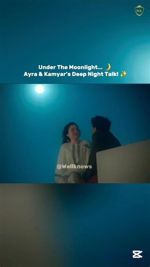 Under The Moonlight... 🌙 Ayra & Kamyar’s Deep Night Talk! ✨ #bilalabbaskhan #haniaaamir #MZHT #edit
