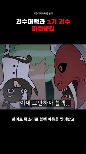 괴수대백과 1기 괴수 파워랭킹! 누가 제일 강할까? #괴수대백과 #빨간내복야코