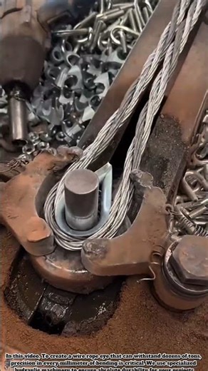 How to Create a Perfect Steel Cable Eye Loop!#Mechanical #IndustrialProcess #Metalworking #Tools