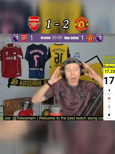 Tokes reacts to Arsenal 2-3 Man United🤯 | #fyp #football #tokes #react #premierleague