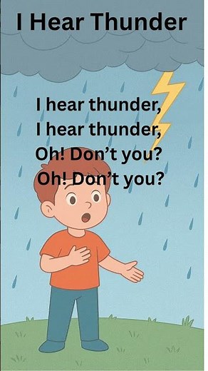 I hear thunder #kidseducation #nurseryrhymes #kidslearning