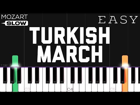 Mozart - Turkish March (Rondo Alla Turca) | SLOW EASY Piano Tutorial