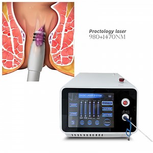 [Hot Item] Soft Tissue Cutting Proctology Piles Fistula Hemorrhoid Surgery Laser Diode Laser Machine 980nm 1470nm