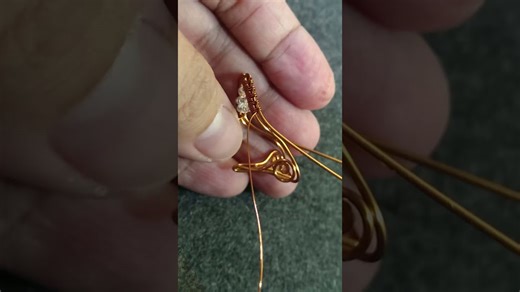 Copper mini shoe pendant - Cinderella shoe - wire wrap jewelry design