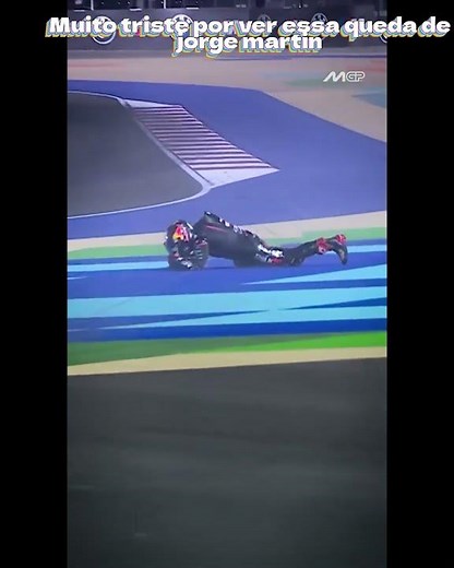 O acidente de jorge martin no gp do qatar Airways. #motogp #jorgemartin #qatar