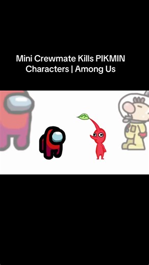 Mini Crewmate Kills Pikmin Characters in Among Us