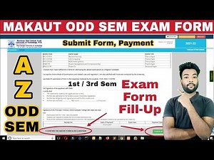 MAKAUT 1st & 3rd Sem Exam Form Fill-Up Process | Step by Step | How to fill Exam Form?