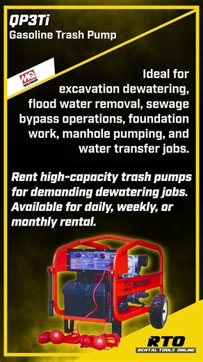 QP3Ti | Gasoline Trash Pump | Multiquip