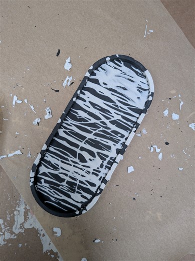 Creating Zebra Patterns with Jesmonite