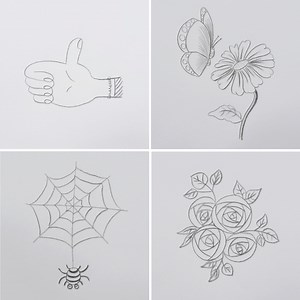 Ideas de bocetos fáciles a lápiz para recrear ✍️🌹🦋 | Art Paint