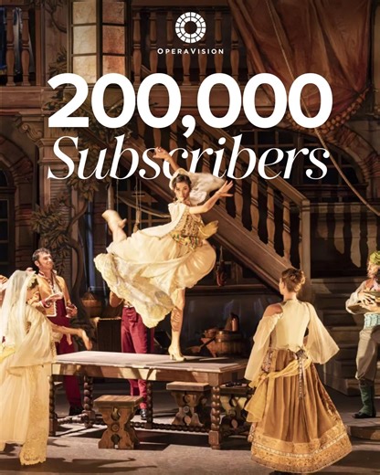 OperaVision on Instagram: "200,000 subscribers! 🌟 OperaVision's community on YouTube keeps growing with opera lovers from across the world, and we couldn't be more thrilled. Thank you to everyone and let's keep the music playing! 🎭 🎥 Find us on youtube.com/operavision 🇪🇺 OperaVision is a freeview opera streaming platform, supported by the European Union's @creative.eu programme."