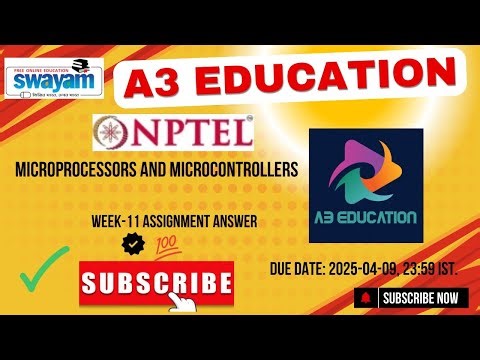 NPTEL Microprocessors and Microcontrollers Week 11 Assignment Answers Solution Quiz | 2025 - Jan