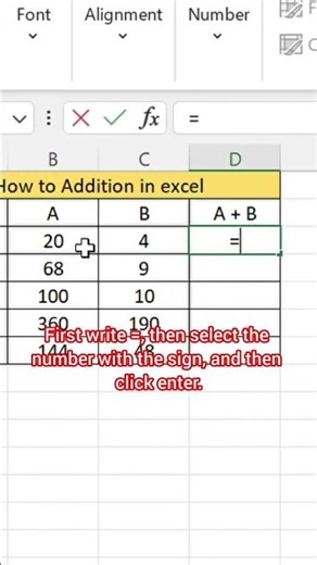 Doing Addition in Excel 💥. Basic excel 🔥. Try with your self ✨😉.