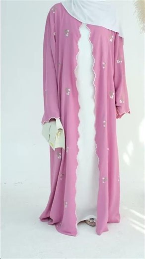 Luxury Embroidered Abaya 2026 | Elegant Dubai Style Open Abaya | Trend Avenue