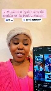 VDM asks is it legal to carry the truth(arm) like Paul Adefarasin? #VDM #ratelfamily #PaulAdefarasin #whattowatch Part 1 | Davina Green | Facebook