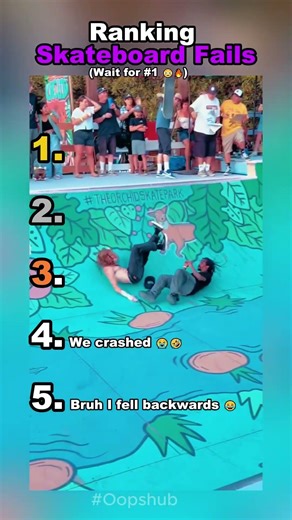 Ranking Skateboard Fails #funny #shorts #reels #trending