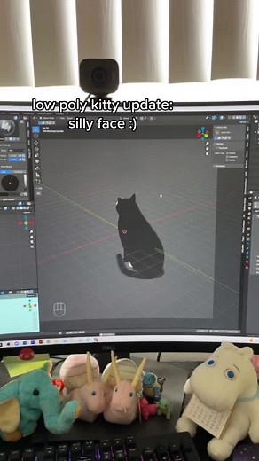 Low Poly Cat Modeling: Silly Faces and Updates