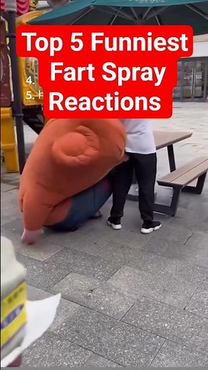 Top 5 Funniest Fart Spray Reactions in Inflatable Suits! 🤣 #funny #viralcomedy #shorts