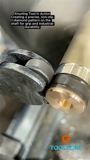 Knurling Tool on Shaft | Precision Grip & Industrial Surface Texturing