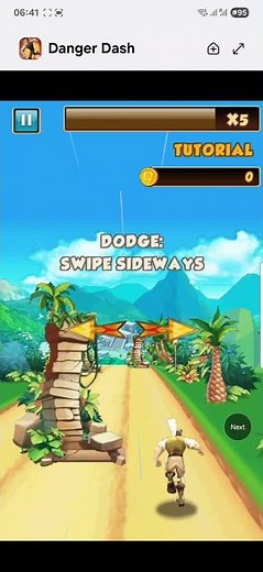 🏃‍♂️ Epic Chase Begins! Danger Dash Gameplay Short! 🔥💥 Fastest Endless Runner Danger Dash Speed Run!