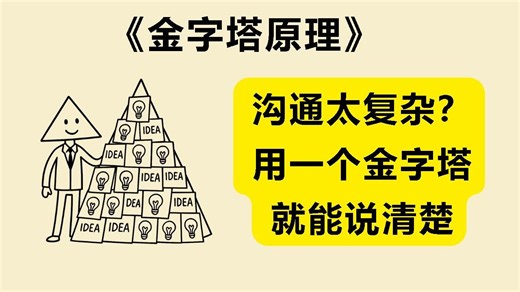 《金字塔原则》：如何用最简单的方法说清楚任何复杂的想法？（The Pyramid Principle）