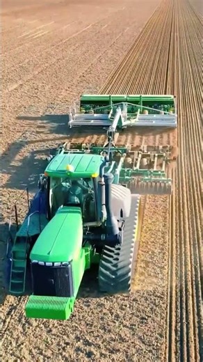 Aerial Tractor Farming | Harvesting Fields with Modern Agriculture Machinery