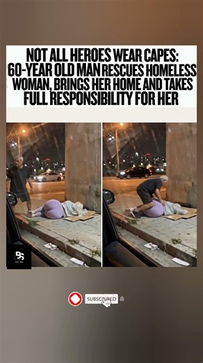 60yo Man Saves Homeless Woman & Becomes Her Hero! 💪 #shorts #inspiration #fyp