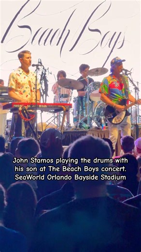 John Stamos and his son playing drums The Beach Boys concert 2026 #johnstamos #beachboys #concert