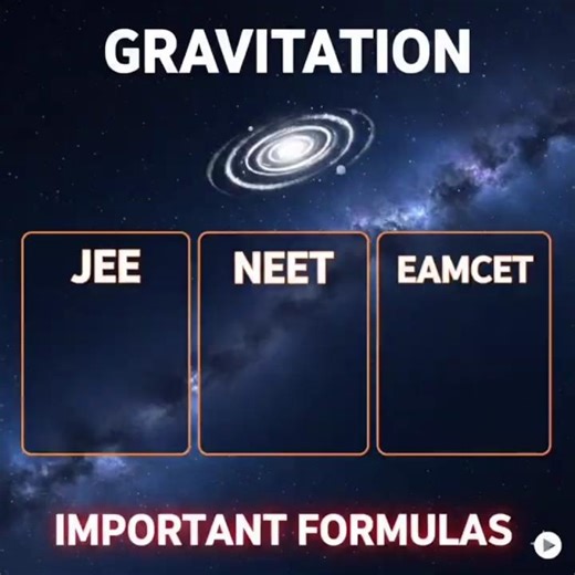 🌍 Gravitation Important Formulas (Must Remember