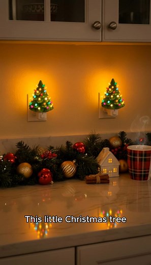 Light up every cozy corner with this enchanting Christmas tree night light that fills evenings with cheerful seasonal sparkle! ✨💖 | TwinklingTree
