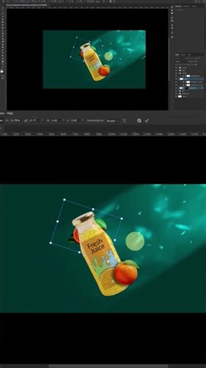 Product manipulation in Photoshop tutorial #topicsandreviews #shorts