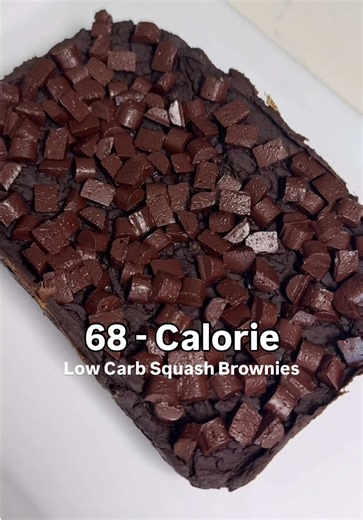 68 calorie LOW CARB SQUASH BROWNIES with 58g of protein! Don't walk, run! And grab a kabocha squash and make these protein brownies asap! You can literally eat the whole pan and still hit your health goals packing in micronutrients from the squash and antioxidants from the cocoa powder. - NO gluten - NO grains - NO nuts - NO dairy - NO eggs MACROS (for the entire pan!) Calories - 378 Fat - 11g Carbs - 33g Fiber - 17g NET carbs - 16g Sugar - 0g Protein - 58g you can find on on lilsipper DOT com #
