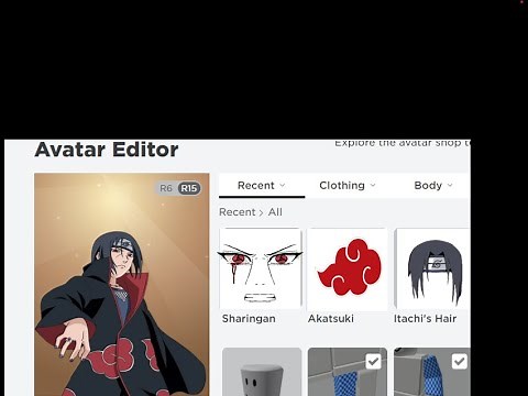 *How To Make Akatsuki itachi At Roblox