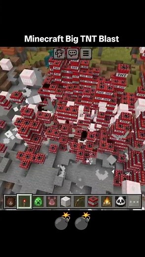MINECRAFT MEGA TNT BLAST 💣🔥 Entire World Destroyed 😱 #minecraft