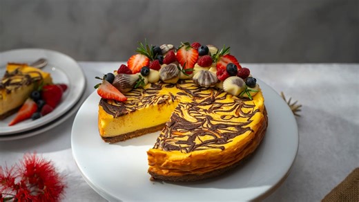 Chocolate swirl baked cheesecake recipe
