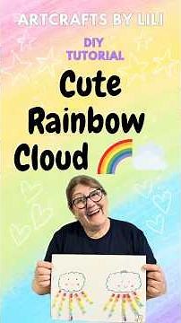 🌈 Easy Rainbow Cloud Paper Craft for Kids | Fun viral DIY Art Project for Parents & Children!