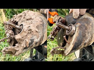 42!! Good action!! Amazingly screw nail remove from cow hoof /the cow hoof fixing process