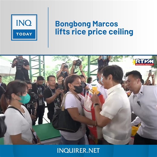 1.7K views · 35 reactions | President Bongbong Marcos is lifting the rice price ceiling beginning Wednesday, Oct. 4. Read more: https://inq.news/PriceCapLifted | INQUIRER.net | Facebook