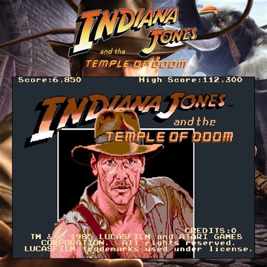 My uncle stopped by and raved, "You have to play Temple of Doom! It's unreal, like you're in the movie!" I still remember my first time playing it as a kid, blown away by how it felt just like Indiana Jones and the Temple of Doom. Atari nailed it! #nostalgia #indianajones #atari #arcade #RetroGaming #arcadegames | Classic Replay