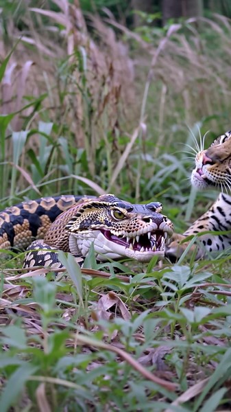 Epic King Cobra vs. Jaguar Showdown | Cinematic Jungle Encounter in Slow Motion