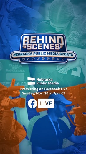 🌟🎥 See the people, the passion and the power behind Nebraska’s high school sports broadcasts in our new documentary, "Behind the Scenes of Nebraska Public Media Sports." Watch the premiere at 7pm CT on Sunday, Nov. 30 on Facebook Live 📱💻 | Nebraska Public Media