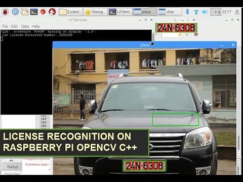 License Plate Recognition Raspberry Pi OpenCV C++ use SVM